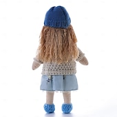 preiswerte Puppen-Waldorfpuppe mit Baumwollkörper, Künstlerpuppe, handgefertigte Mini-Anziehpuppe zum Selbermachen (Zubehör Bär nicht im Lieferumfang enthalten) für Weihnachtsgeschenke