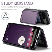 זול תיק טלפון אחר-טלפון מגן עבור גוגל Pixel 9 Pro Pixel 9 Pro XL Pixel 8 Pro Pixel 8 פיקסל 9 כיסוי אחורי עם מעמד חריץ לכרטיס עמיד בזעזועים רטרו TPU PC
