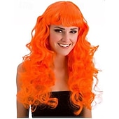 Neon Orange Wig For Carnival Party Fancy Dress Costume Halloween Party Supplies3