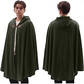 levne Pláště a pláštěnky-Retro Středověké Renesanční Pláštěnka plášť s kapucí Ren Faire Ranger Elfí Pánské Keltské Viking Fantazie předvečer Všech svatých Karneval Plesová maškaráda Párty LARP Dospělé Přehoz
