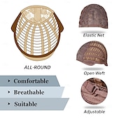 abordables Perruques Synthétiques Sans Bonnet-perruque longue ondulée rousse avec frange perruques auburn brun rouge pour femmes fibre synthétique résistante à la chaleur pour une utilisation quotidienne en soirée