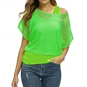 voordelige Bovenkanten-Jaren '80 Gemaskerd Bal Kostuum Dames Maskerade Feest / Uitgaan Vrijgezellenfeest Prideparade Volwassenen T-shirt Tanktop