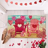 preiswerte Fußmatten-Hochzeitsherz Fußmatte Küchenteppich Fußmatte rutschfeste Teppich ölbeständig für drinnen und draußen Schlafzimmer Deko Badezimmermatte Eingangsteppich