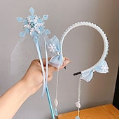 ieftine Cordeluțe &amp; Coronițe-2 Piese Copii Fete Accesorii de Păr Diademă Activ Dulce Petrecere Zi de Naștere Fulg zăpadă Bleumarin Albastru piscină