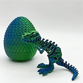 お買い得  アイデアおもちゃ-3Dプリント恐竜の卵、カラフルな卵の恐竜、誕生日プレゼント用のフィジェットおもちゃ、柔軟なデスクフィギュアの装飾