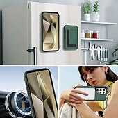 זול מארז סמסונג-טלפון מגן עבור S24 Ultra Plus S24 FE S23 Ultra Plus S22 Plus Ultra S21 Ultra S25 Ultra כיסוי אחורי עם מעמד מגנטי תמיכה בטעינה אלחוטית רטרו TPU עור PU