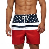 ieftine Costume de baie și pantaloni scurți de plajă-Bărbați Pantaloni Scurți de Înot Boxeri înot Dungi Cordon Cu buzunare Uscare rapidă Cu buzunare Pantaloni Scurti Costum de baie Surfing Plajă Sporturi Acvatice  Vară