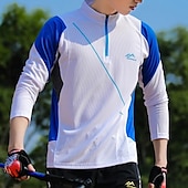 economico Cime-Per uomo maglietta T-shirt da escursione Manica lunga Chiusura lampo quarto Maglietta Maglietta con muscoli Maglietta elasticizzata per bodybuilding Esterno Asciugatura rapida Allenarsi Morbido