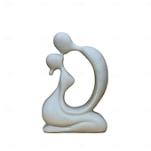 abordables Statues-Statue de couple en résine s&#039;embrassant, artisanat artistique pour la décoration de la maison, du salon, du bureau, du café, polyvalente pour l&#039;intérieur &amp;ornement d&#039;entrée de table d&#039;extérieur pour