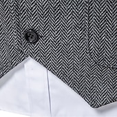 お買い得  ジレ-男性用 ベスト ジレ バケーション 日常 デート ファッション カジュアル 春 &amp; 秋 ボタン ポケット 綿75％ 快適 平織り シングルブレスト 一つボタン ラペル レギュラー バーガンディー ネイビーブルー ダークグリーン カーキ色 ベスト