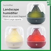 cheap Humidifiers &amp; Dehumidifiers-700ML Humidifier Desktop USB Aromatherapy Humidifier LED Night Light Air Diffuser Mist, Bedroom Air Purifier