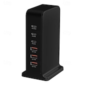 levne USB rozbočovače-USB 3.0 Náboje 6 Přístavy 6 v 1 Funkce podpory napájení Rozbočovač USB s USB 3.0 Typ B 5V / 3A Dodávka energie Pro Notebook Tablet Chytrý telefon