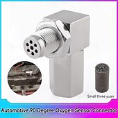 Недорогие Инструменты для ремонта автомобиля-m18*1.5 выхлопной катализатор задний кислородный датчик проставка 90 градусов мини катализатор лямбда o2 адаптер cel fix