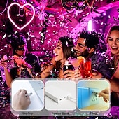 economico Lampade neon LED-luce al neon a forma di cuore rosa - led per San Valentino &amp;decorazione per feste perfetta per la stanza delle ragazze, dormitorio, decorazione per la casa per l&#039;anniversario di matrimonio