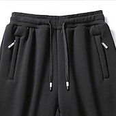 baratos Calças Desportivas-Homens Calças Esportivas Corredores Corredor Calças de inverno Calças Bolsos Com Cordão Cintura elástica Côr Sólida Quente Respirável Comprimento total Casual Diário Casual Roupa Esportiva Preto
