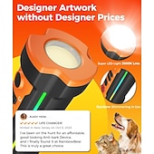 preiswerte Trainingswerkzeuge-Hundetraining Schall Bellen-Hemmer LED-Lampe Ultraschall Sonic Bark Deterrents Hunde Anti Bark Wiederaufladbar Sicherheit ABS + PC Ultraschall Taschenlampe Für Haustiere