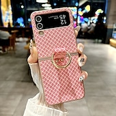 Χαμηλού Κόστους Samsung Θήκη-τηλέφωνο tok Για Samsung Galaxy Z Flip 6 Z Flip 5 Z Flip 4 Πίσω Κάλυμμα Δαχτυλίδι πόρπη Ανθεκτική σε πτώσεις Ρετρό PC