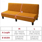 billiga Sofföverdrag-jacquard futon överdrag bäddsoffa överdrag enfärgad utan armstöd bäddsoffa överdrag hög elastisk hopfällbar möbel skyddsöverdrag
