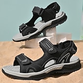 economico sandali da esterno-sandali sportivi da uomo marroni per l&#039;esterno con cinturini regolabili e suola antiscivolo - comode scarpe estive per escursioni, spiaggia e abbigliamento casual