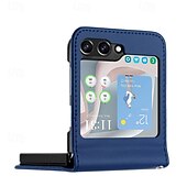 cheap Samsung Cases-Phone Case For Samsung Galaxy Z Flip 6 Z Flip 5 Z Flip 4 Z Flip 3 Back Cover Shockproof Retro TPU PU Leather