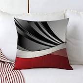 cheap Geometric Style-Argyle Pattern Decorative Toss Pillows Cover 1PC Soft Square Cushion Case Pillowcase for Bedroom Livingroom Sofa Couch Chair Black Grey White Red