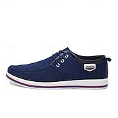 cheap Men&#039;s Sneakers-Men&#039;s Light Gray Canvas Lace-Up Casual Shoes with Contrast Trim – Stylish Lightweight Footwear for Travel, Work, and Daily Wear