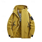 baratos Casacos Leves, Polares &amp; Caminhada-Homens Jaqueta Softshell Jaqueta de Trilha Inverno Ao ar livre Térmico / Quente A Prova de Vento Impermeável Jaqueta de Inverno Jaqueta leve Jaqueta corta-vento Viajar Preto Marfim Amarelo Azul Escuro