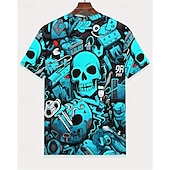 voordelige Jongens 3D Visie &amp; Geometrie-Jongens 3D Grafisch Doodskoppen T-shirt Korte mouw Zomer Lente Modieus Basic Kinderen 4-12 jaar Strakke ronde hals Buiten Casual Dagelijks Normale pasvorm