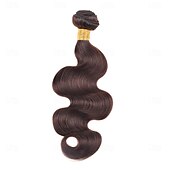 halpa 1 nippu hiuskudoksia-tummanruskeat 1 nippu hiukset kudotut body wave -hiuspidennykset 12-24 tuumaa