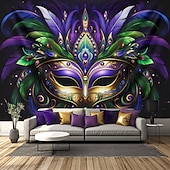 billige Ferievev-karneval mardi gras hengende billedvev maske veggkunst stor billedvev veggmaleri dekor fotografi bakteppe teppe gardin hjem soverom stue dekorasjon