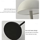 preiswerte Tischlampen-Pilz-Schreibtischlampe aus Metall, kabellose USB-Ladefunktion, Touch-Nachttisch-Lichtleiste, Atmosphärenlampe, Leuchte für Wohnzimmer, Schlafzimmer, 1 Stk.