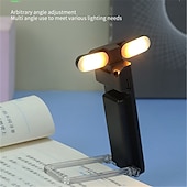 お買い得  読書灯-ブックライト LED USB 充電式 読書灯 目の保護 ナイトライト ポータブル クリップ デスクライト ブックマーク 読書灯 1/2個