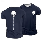 billige Morsomme T-skjorter for menn-Herre Hodeskaller Morsom T skjorte Kortermet T skjorte 3D-utskrift Crew-hals Skjorte Mote Daglig Gate Daglig Svart Blå Grønn Sommer Vår Klær S M L XL XXL XXXL
