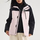 abordables Softshell, polares y chaquetas de montaña-Mujer Chaqueta Softshell Chaqueta para senderismo Invierno Al aire libre Bloque de color Mantiene abrigado Forro Polar Resistente al Viento Resistente al Agua Chaquetas 3-en-1 Chaqueta de Invierno