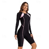olcso Kiütés őrök-Női Kiütésőr Női szörfruházat UV Napvédelem UPF50+ Könnyű Hosszú ujj Spandex Testhezálló Fürdőruha Cipzár Úszás Szörfözés Tengerpart Vízi sportok Kollázs Nyár Tavasz Ősz