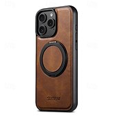 お買い得  iPhone用ケース-電話 ケース 用途 iPhone 16 Pro Max プラス iPhone 15 プロマックスプラス iPhone 14 13 12 Pro Max Plus バックカバー スタンド付き 磁石バックル ワイヤレス充電をサポート レトロ風 TPU PUレザー