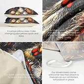 cheap 100% Cotton-Rooster Funny Duvet Cover Set 100% Cotton Soft and Comfortable Bedding Set with Fun Rooster Print Cozy and Stylish Perfect for Bedroom Decor Easy Care and Machine Washable