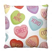 abordables Housse de coussin de vacances-Housse de coussin décorative en forme de cœur de mariage 1PC Housse de coussin carrée douce Housse de coussin pour chambre salon canapé fauteuil