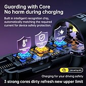 cheap Car Charger-2 Usb A/C Port 1 Type C Cable Car Charger 45W Type C Fast Charging And Usb Car Charger
