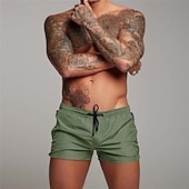 baratos shorts ativos masculinos-Homens calções atléticos Shorts de 3 polegadas Calções de treino Short curto Shorts de Corrida com forro de malha Bolso Com Zíper Design de cordão elástico Côr Sólida Respirável Secagem Rápida Curto