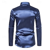 economico camicia da uomo con bottoni-Per uomo Camicia Camicia Estiva Camicia casual Camicia da Spiaggia Camicia con Colletto Camicia con Bottoni Nero Bianco Giallo Rosso Blu marino Manica Lunga Semplice Bavero Vacanza Camicia hawaiana