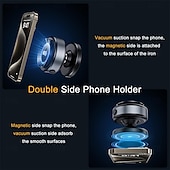 abordables Chargeurs de voiture-Support de téléphone portable magnétique à ventouse électrique réglable à 360 degrés, mains libres, pour voiture/salle de sport/miroir/surface lisse, compatible avec l&#039;iPhone Magsafe