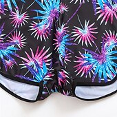 billiga Utslag-Dam Badshorts &quot;Dykdräkt, Baddräkt&quot; Lättvikt Långärmad Baddräkt 2 st Simmning Surfing Strand Vattensport Lappverk Tryckt Sommar Vår Höst