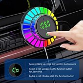 お買い得  車用Bluetoothキット/ハンズフリー-急速充電カーチャージャー、Bluetooth MP3プレーヤー、ロスレス音楽、電圧表示、音声コントロール、眩しい光の効果