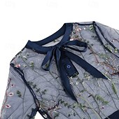 levne Šaty-Elegantní Retro 50. léta Šaty Maškarní Výšivka Květiny Dámské Karneval Nový rok Plesová maškaráda Běžné / Denní loučení se svobodou nevěsty Dospělé Šaty