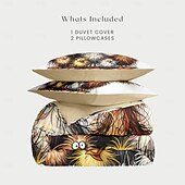 cheap 100% Cotton-Rooster Funny Duvet Cover Set 100% Cotton Soft and Comfortable Bedding Set with Fun Rooster Print Cozy and Stylish Perfect for Bedroom Decor Easy Care and Machine Washable