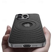 cheap iPhone Cases-Phone Case For iPhone 16 Pro Max Plus Back Cover Magnetic Support Wireless Charging Shockproof Retro TPU PU Leather