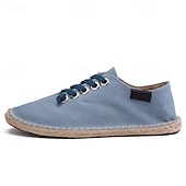 Χαμηλού Κόστους Ανδρικά Sneakers-ανδρικά casual αθλητικά παπούτσια εσπαντρίγιας, ελαφριά παπούτσια με κορδόνια με σόλα από γιούτα, κομψά καλοκαιρινά παπούτσια για καθημερινή χρήση και υπαίθριες δραστηριότητες