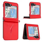 cheap Samsung Cases-Phone Case For Samsung Galaxy Z Flip 6 Z Flip 5 Z Flip 4 Z Flip 3 Back Cover Shockproof Retro TPU PU Leather
