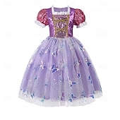 voordelige Meisjeskostuums-Prinses Sprookje Sofia Bloemenmeisje jurk Thema feestkostuum Tule jurken Carnavalskostuum Led-verlichting for Voor meisjes Kinderen Halloween Carnaval Mardi Gras Feest Prestatie Toneel